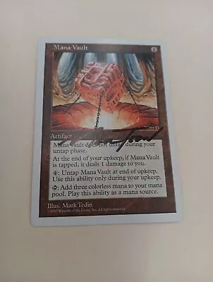 Mana Vault 5th  Signed By Mark Tedin Magic The Gathering • $45