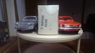 Promo Car Pair Of Mustangs 1966 +1975.. Original Box And Tissue Paper ...super • $89.99