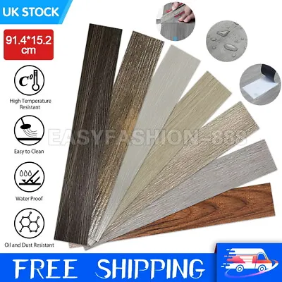 £75.99 • Buy 8m² Floor Planks Tiles Self Adhesive Wood Effect Vinyl Flooring Kitchen Bedroom