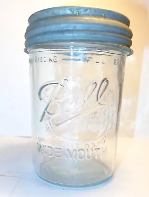 $17.50 • Buy Ball Sculptured Glass Fruits Wide Mouth Pint Freezer / Canning Jar With Zinc Lid