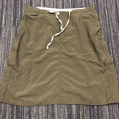 Mountain Hardwear Outdoor Active Khaki Green Zip Pockets Skirt S • $15