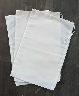 25 (8x12) Cotton Muslin Drawstring Bags • $34