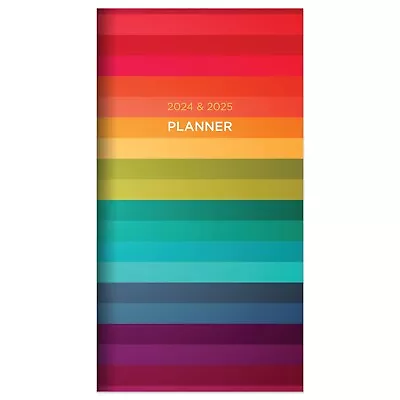 FINAL SALE 2024-2025 Rainbow Stripe Small Monthly Pocket Planner • $2.80