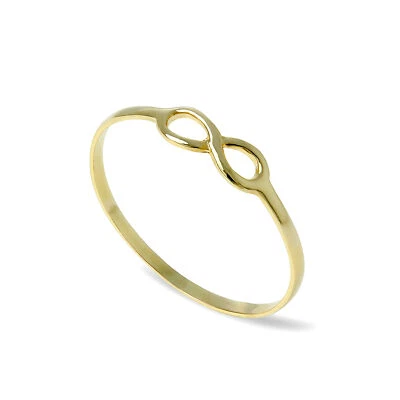 £55 • Buy 9ct Gold Infinity Loop Stacking Ring Size I J K L M N O P Q R S T Rings Love