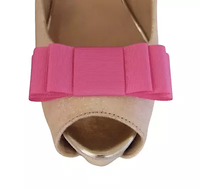 £8.99 • Buy Triple Bow Grosgrain Shoe Clips  - Handmade - Any Other Colour Can Be Requested