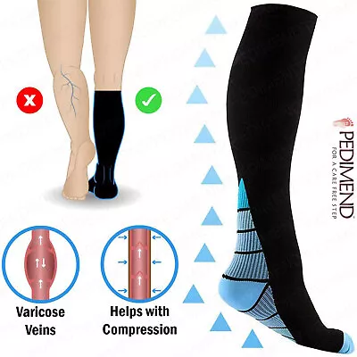 Pedimend™ Neuropathy Swelling Pain Relief 15-20 MmHg Knee-high Stockings (1PAIR) • £9.40