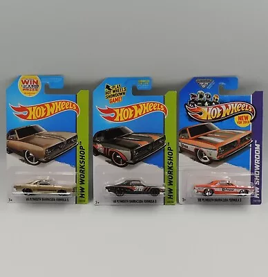 $10.75 • Buy Mopar Hot Wheels '68 Plymouth Barracuda Formula S 2014 Workshop & 2013 Showroom
