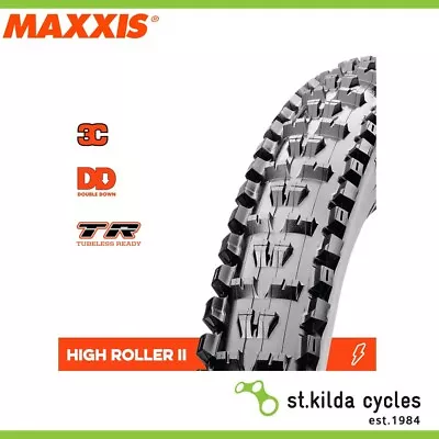 Maxxis High Roller II Tyre - 29 X 2.50 WT 3C Terra TR DD Folding 120X2TPI - Pair • $296.06