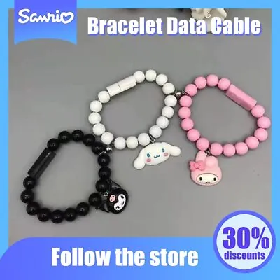 Sanrio Cartoon Bracelet Data Cable Kuromi My Melody Charging Cable Christmas • $13.93