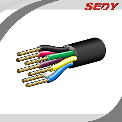 $160.99 • Buy 100M 7 Core Trailer Cable 2.5mm Train Wire Caravan Plug Socket Wiring NARVA 5872