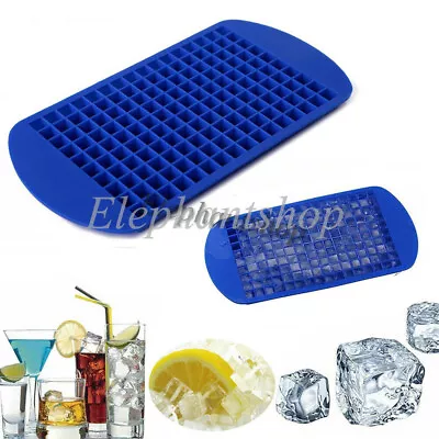 US For Ice Maker Mold 160 Grids Mini Ice Cube Tray Frozen Silicone Trays Blue • $5.57