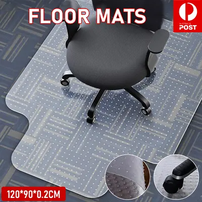 $27.69 • Buy Chair Mat Carpet Hard Floor Protectors PVC Home Office Room Computer Mats 120x90