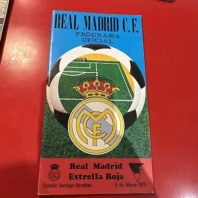 1975 Ecwc Q Final Real Madrid Red Star Belgrade • £9