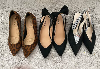 $35 • Buy Torrid + Zara Fall-Winter Ladies WOMENS SHOES 8 /9 3Pr Suade