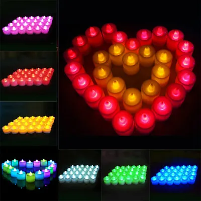 6X LED Tea Lights Battery Powered Electric Candles Tea Lights Flameless Wedding • £5.99