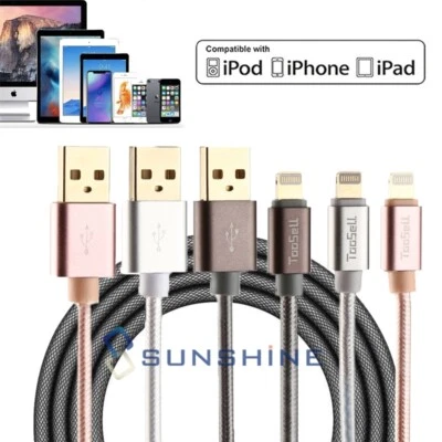 $7.59 • Buy 3-10FT Fast Charger Cable Heavy Duty For IPhone 13 12 11 X XR 8 7 Charging Cord