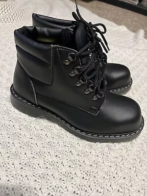 NWOT VEGETARIAN SHOES Airseal MK2 Steel Toe Boot Size 7 Men’s Black Steel Toe • $109