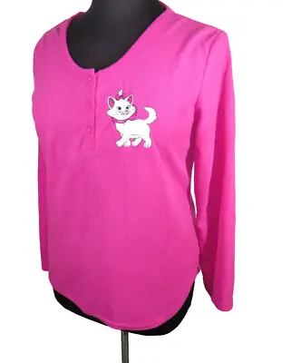 Disney Aristocats Marie Pink Long Sleeve Pajama Shirt Women's XL • $12.99