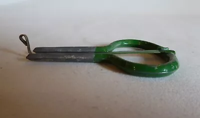 Vintage 3”mouth Jaw Jew Harp Metal Musical Instrument Green Enamel (pre-owned) • $22