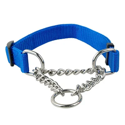 £4.62 • Buy Dog Adjustable Half Semi Choke Choker Check Chain Nylon Training Trainer