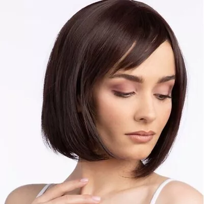 Ladies Deluxe Brown Bob Short Wigs Fancy Dress Costume Cosplay Full Wig Party • £12.99