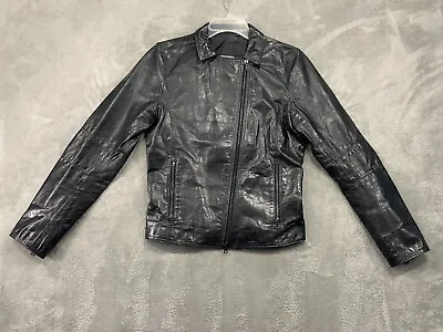 M0851 Jacket Women's 6 Black Leather Zip Front Made In Canada Bikercore Rock • $149.99