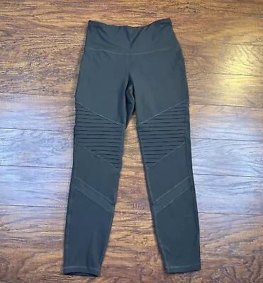 High-Waisted PowerPress Moto 7/8-Length Leggings For Women Go Dry Small K1 • $14.95