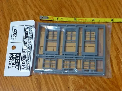 Tichy Train Group O Scale #2022 Windows - Double Hung -- 4-Over-4 W/Separate Low • $3.60