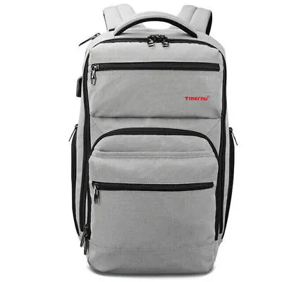 Anti Theft Men Backpack Fashion USB Charger 15.6inch Laptop Travel Schoolbag • $88.43