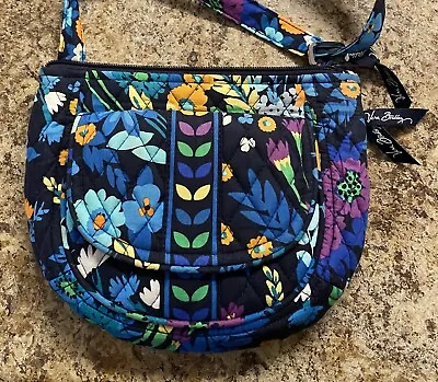 Vera Bradley Purse CLARE Crossbody  Midnight Blues Navy Blue Floral Spring 2013 • $30