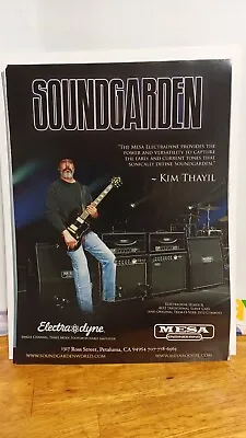 Soundgarden Kim Thayil Mesa Electradyne Guitar Amps Print Ad 11 X 8.5  A7 • $9.95