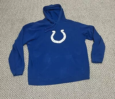 Indianapolis Colts Sweatshirt Adult XL Blue Hoodie Active Logo NFL Football Mens • $12.95