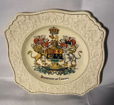 Vintage Royal Winton Grimwades Dominion Of Canada Coat Of Arms Cream Plate 9  • $10.49