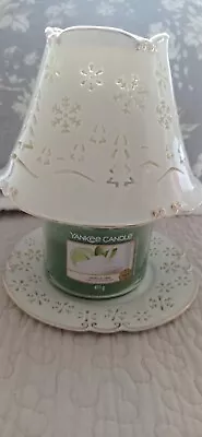 Yankee Candle Vintage Shade And Plate Snowflake ❄️ Design. Candle Not Included  • £18