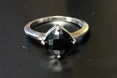 $69.99 • Buy Retired Rare Authentic Swarovski Black Crystal Square Cut Ring Sz 6