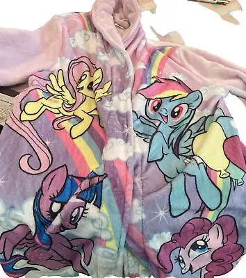 My Little Pony 2018 Hasbro Size Large Girls Tie Front 100 % Polyester Bathrobe • $12.99