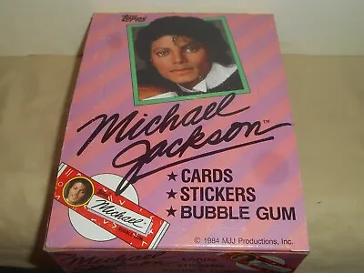 1984 TOPPS MICHAEL JACKSON Trading Cards EMPTY Retail Box BAZOOKA BUBBLE GUM Ad • $29.95