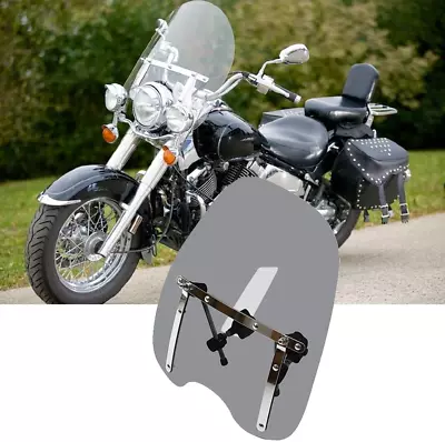 Large 18 X16  Smoke Windshield For Yamaha V-Star XVS1100 XVS650 XVS1300 XVS950 • $69.19