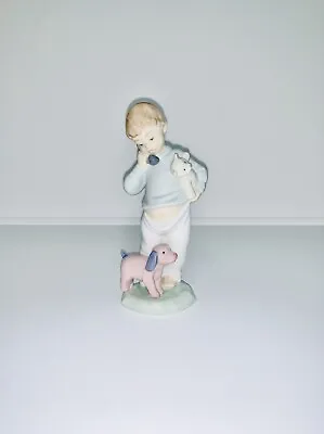 Nao By Lladro - Young Boy Figurine With Puppy And Bear. Excellent Condition • $85