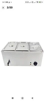 4 Pan  Bain Marie Electric Wet Well Sauce Food Warmer Heat /Adrian  • £80