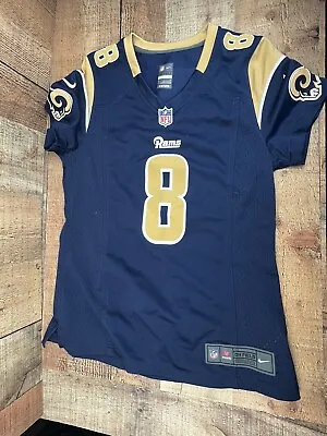 NFL On Field Football Jersey St Louis LA Rams #8 Bradford Blue Gold Youth Size S • $24.97