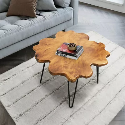 Greenage Natural Cedar Root Live Edge Coffee Table With Hairpin Legs Heavy Thick • $115.59