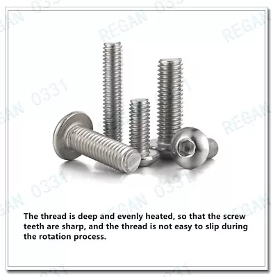 M4/ M5/ M6/ M8Stainless Steel Allen Hex Socket Button Head Screws Bolts • $6.41