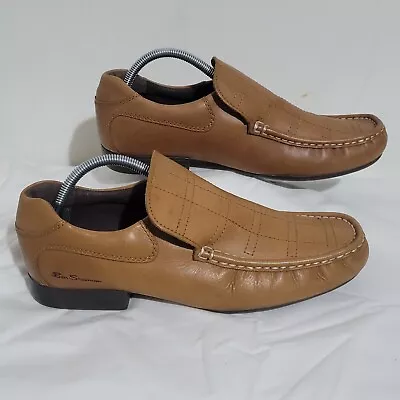 Ben Sherman Loafers Slip On Shoes Formal Work Wedding Brown Tan Squared UK 8 • £24.99