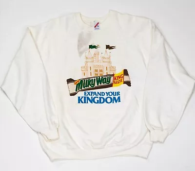 Vintage Milky Way Mens XL Sweatshirt Expand Your Kingdom Jerzees 1980 80's MARS • $44.99