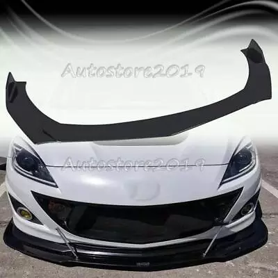 For Mazda 3 Hatchback 2004-2021 Gloss Black Front Bumper Lip Splitter Body Kit • $42.95