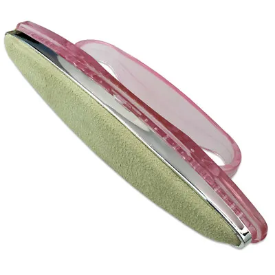 5  Professional Pink Chamois Nail Buffer With Handle And Removable Cover • $7.49