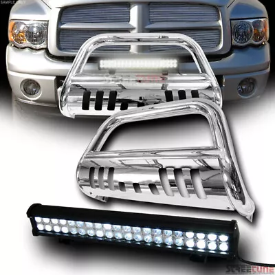 For 02-05/03-09 Dodge Ram Stainless Chrome Bull Bar Guard+120W CREE LED Lights • $209