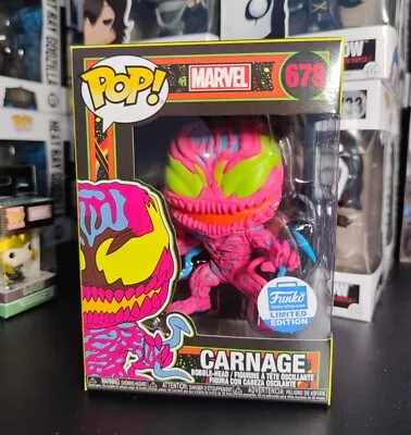 £18.50 • Buy Funko POP! Marvel 678# Carnage Black Light Exclusive Models Vinyl Action Figures