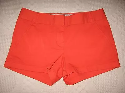 J. Crew Shorts Sz 4 X 3  Chino Bright Red All Cotton Euc Lnwot • $15.55